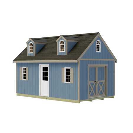 Best Barns Planner's Paradise Elite 12x24 Pre-Cut Wood Shed Kit w/ Sliding Doors & Dormer (PPARSD24DR)