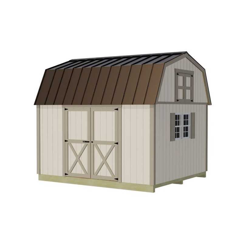 Best Barns Craftsman's Cove 10x12 Pre-Cut Barn Kit - Centered Eave Door (CCOVDE12)