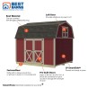 Craftsman's Cove 10x16 Pre-Cut Barn Kit - Offset Eave Door