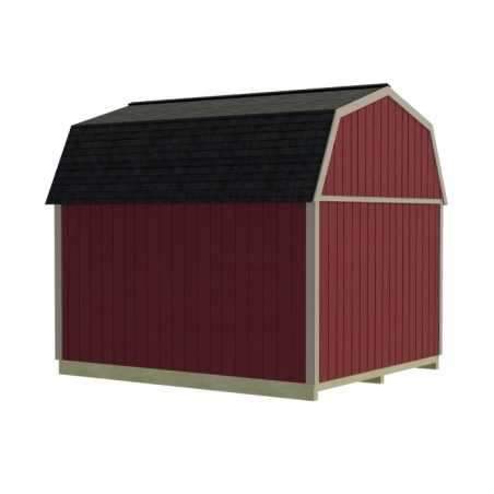 Craftsman's Cove 10x16 Pre-Cut Barn Kit - Offset Eave Door