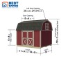 Best Barns Craftsman's Cove 10x12 Pre-Cut Barn Kit - Centered Eave Door (CCOVDE12)