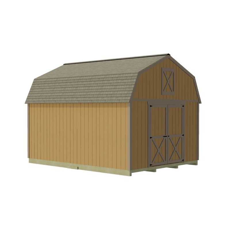 Best Barns Handcrafted Homestead 12x16 Pre-Cut Barn Kit - Center Gable (HHOMDG16NL)