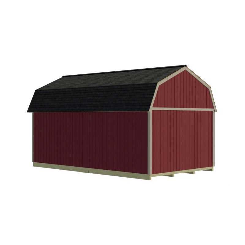 Best Barns Handcrafted Homestead 12x16 Pre-cut Barn Kit w/ Split Loft & Center Door (HHOMDG16CLF)