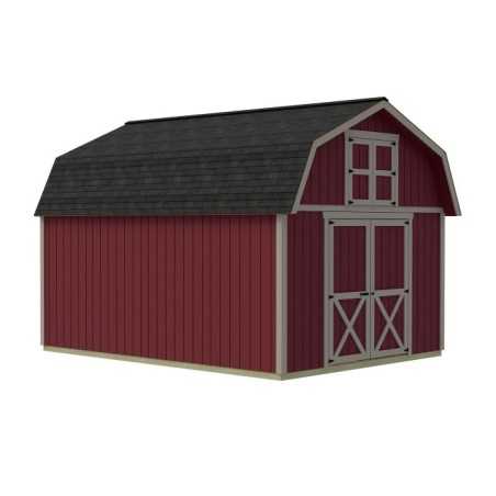 Best Barns Handcrafted Homestead 12x16 Pre-cut Barn Kit w/ Split Loft & Center Door (HHOMDG16CLF)