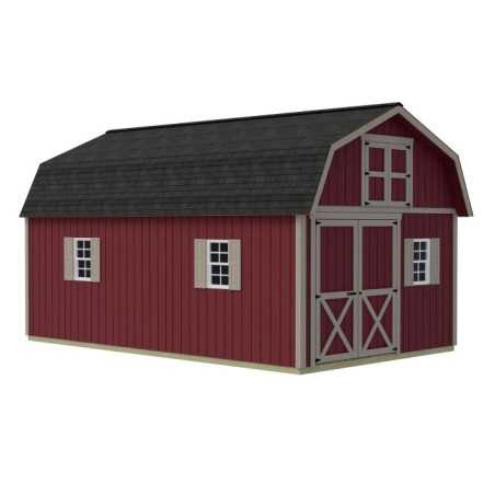 Best Barns Handcrafted Homestead 12x16 Pre-cut Barn Kit w/ Split Loft & Offset Door (HHOMDG16OLF)
