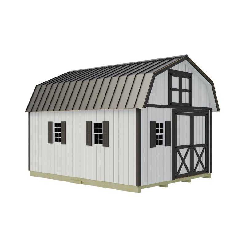 Best Barns Handcrafted Homestead 12x16 Pre-cut Barn Kit w/ Split Loft & Offset Door (HHOMDG16OLF)