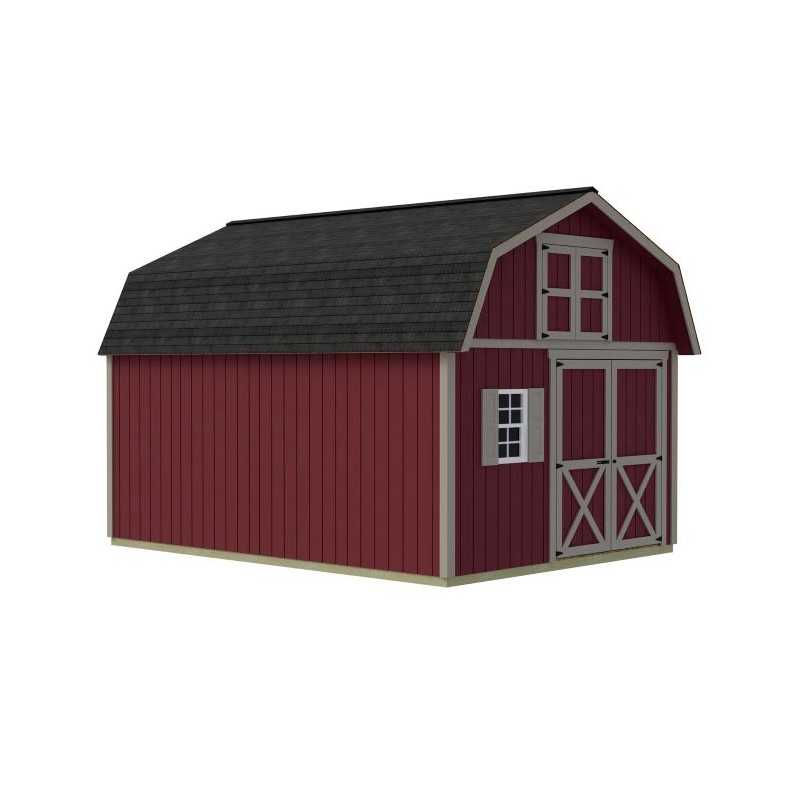 Best Barns Handcrafted Homestead 12x16 Pre-cut Barn Kit w/ Split Loft & Offset Door (HHOMDG16OLF)