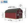 Best Barns Handcrafted Homestead 12x20 Pre-cut Barn Kit w/ Split Loft & Offset Door (HHOMDG20OLF)