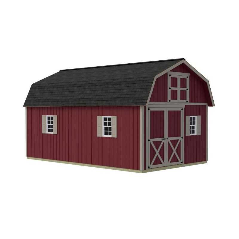 Best Barns Handcrafted Homestead 12x20 Pre-cut Barn Kit w/ Split Loft & Offset Door (HHOMDG20OLF)