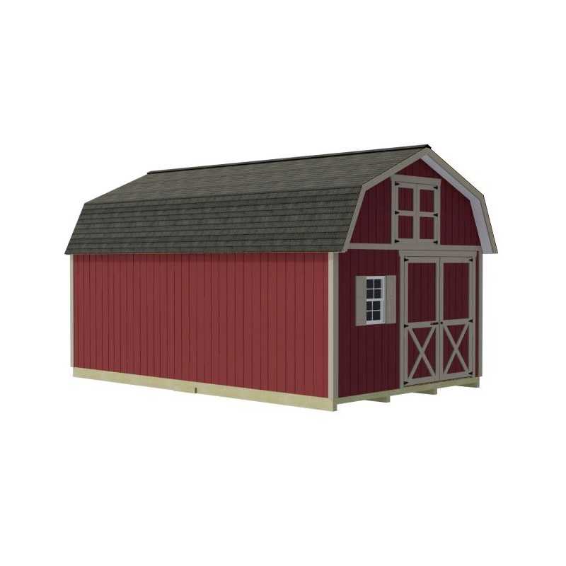 Best Barns Handcrafted Homestead 12x20 Pre-cut Barn Kit w/ Split Loft & Offset Door (HHOMDG20OLF)