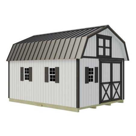 Handcrafted Homestead 12x20 Pre-cut Barn Kit w/ Split Loft & Offset Door