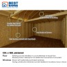Best Barns Handcrafted Homestead 12x20 Pre-cut Barn Kit w/ Split Loft & Center Door (HHOMDG20CLF)