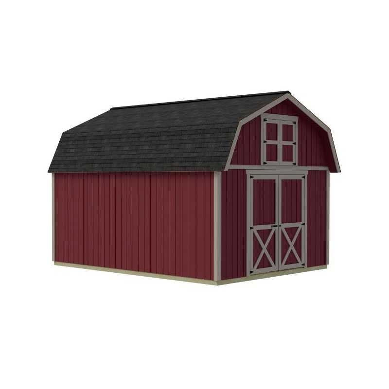 Best Barns Handcrafted Homestead 12x20 Pre-cut Barn Kit w/ Split Loft & Center Door (HHOMDG20CLF)