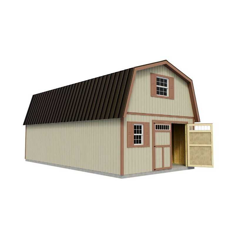 Best Barns Handcrafted Homestead 16x20 Pre-cut XL Barn w/ Full Loft & Transom Doors (HHOMTD20)