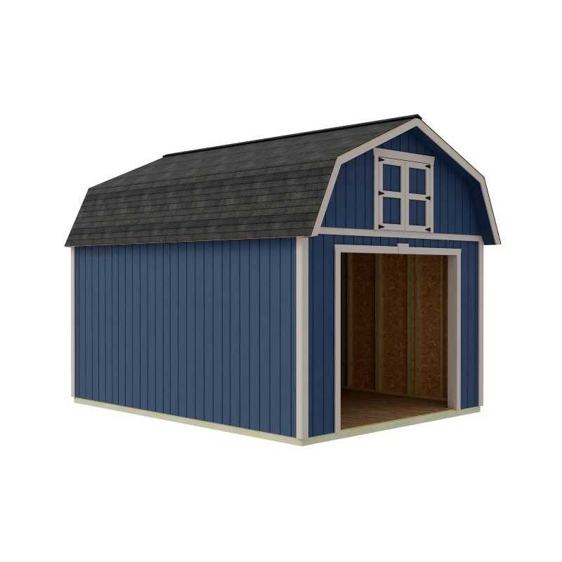 Best Barns Maker's Loft 12x16 Pre-cut Premium Garage Kit w/ Split Loft & Loft Door (MLOFND16LF)