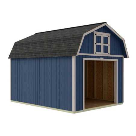 Best Barns Maker's Loft 12x16 Pre-cut Premium Garage Kit w/ Split Loft & Loft Door (MLOFND16LF)
