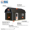 Best Barns Maker's Loft 12x20 Pre-cut Premium Garage Kit w/ Split Loft & Loft Door (MLOFND20LF)