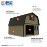 Best Barns Maker's Loft 16x28 XL Pre-cut Garage Kit w/ Full Second Floor + Stairs (MLOFND28)