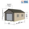 Best Barns Tailored Titan 12x20 Premium Pre-Cut Garage Kit - 6/12 Roof (TTITND20)