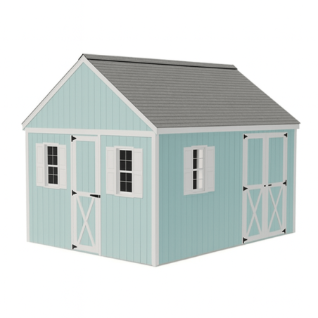Backyard Basecamp 12x12 Pre-Cut Shed Kit - Dual Entry