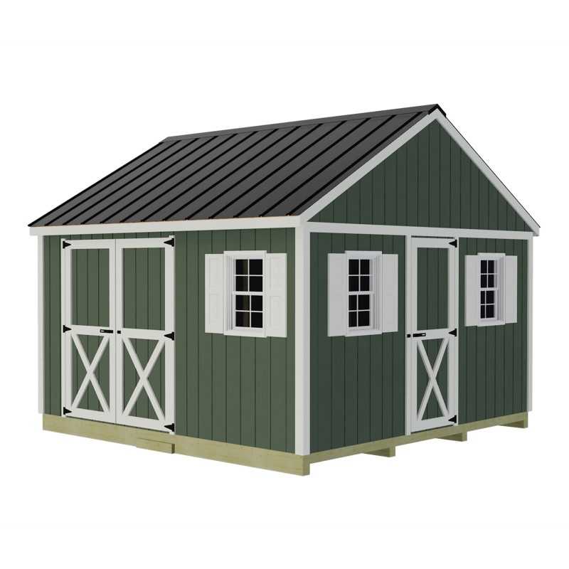 Backyard Basecamp 12x12 Pre-Cut Shed Kit - Dual Entry
