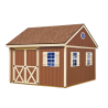Backyard Basecamp 12x12 Pre-Cut Shed Kit- Barn Doors on Eave