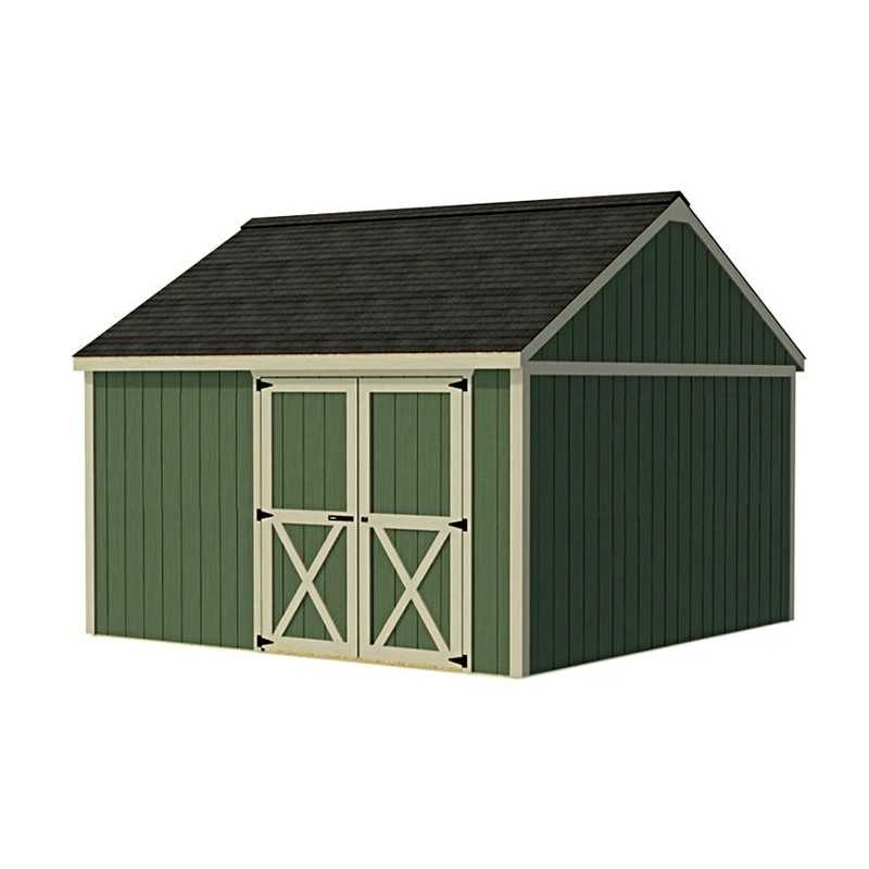 Backyard Basecamp 12x12 Pre-Cut Shed Kit- Barn Doors on Eave