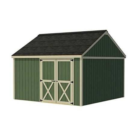 Backyard Basecamp 12x12 Pre-Cut Shed Kit- Barn Doors on Eave