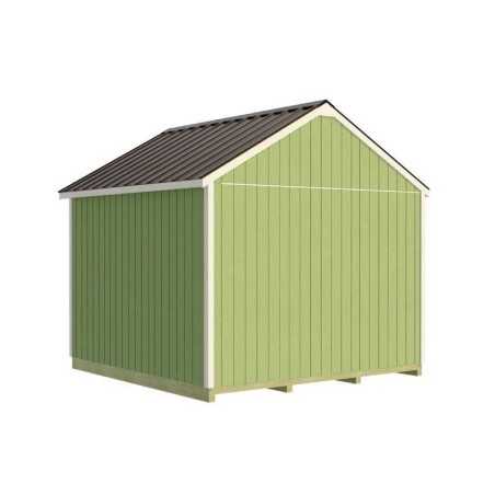 Backyard Basecamp 12x12 Pre-Cut Shed Kit- Barn Doors on Eave