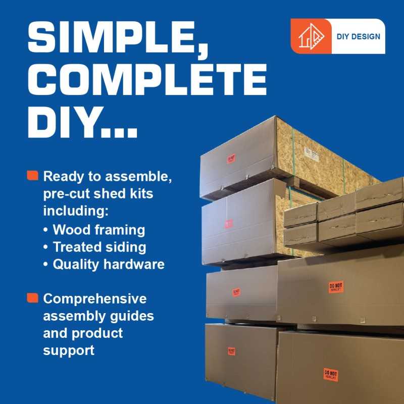 Backyard Basecamp 12x12 Pre-Cut Shed Kit - Centered Gable Door