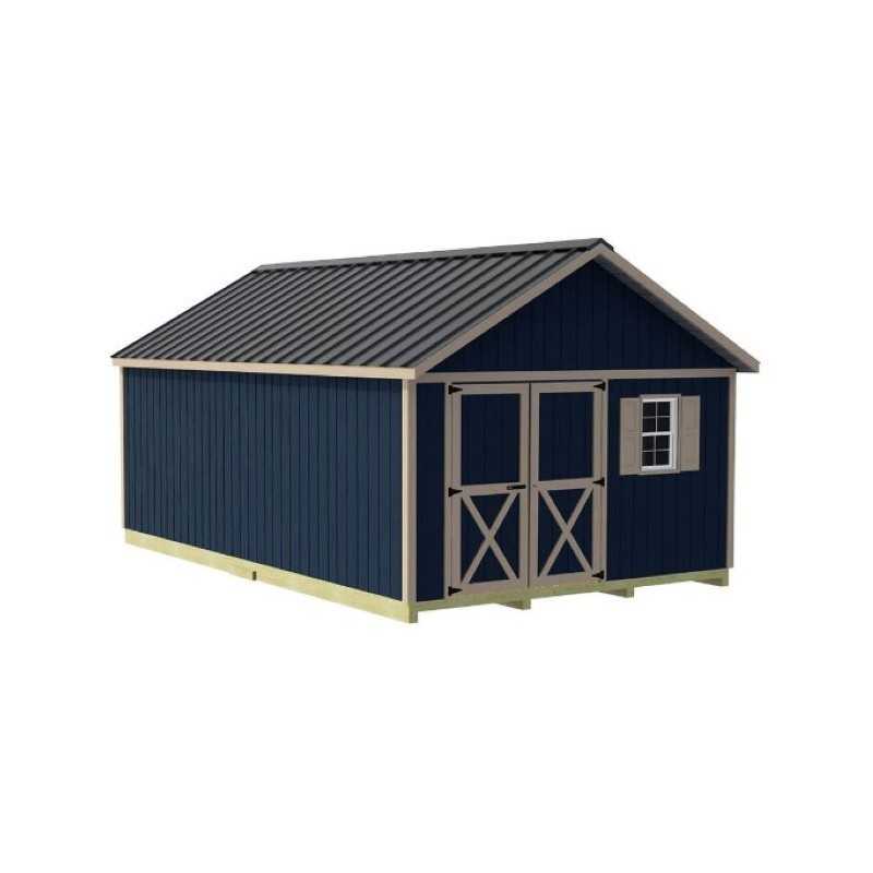 Backyard Basecamp 12x12 Pre-Cut Shed Kit - Offset Gable Door
