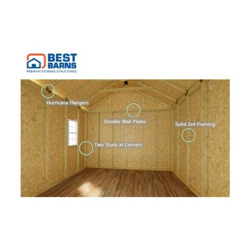 Best Barns Crafter's Connection 12x16 Pre-Cut Shed- Offset Gable Door (CCONDG16O)