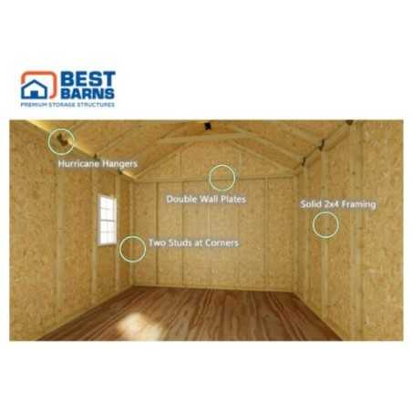 Best Barns Crafter's Connection 12x16 Pre-Cut Shed- Offset Gable Door (CCONDG16O)