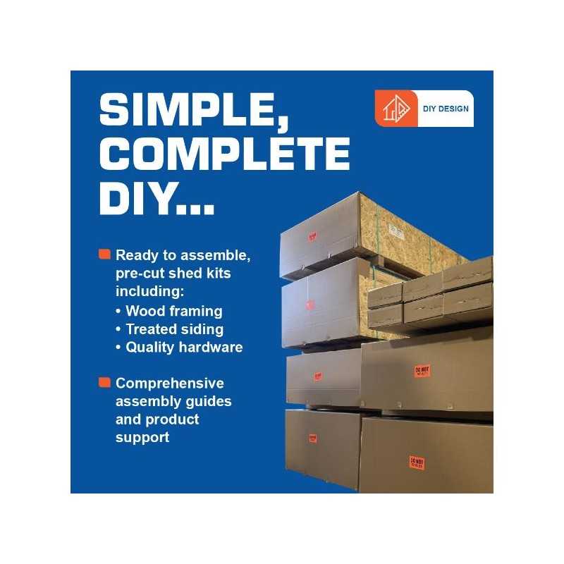 Best Barns Crafter's Connection 12x16 Pre-Cut Shed - Centered Barn & Walk-In (CCONSG16C)