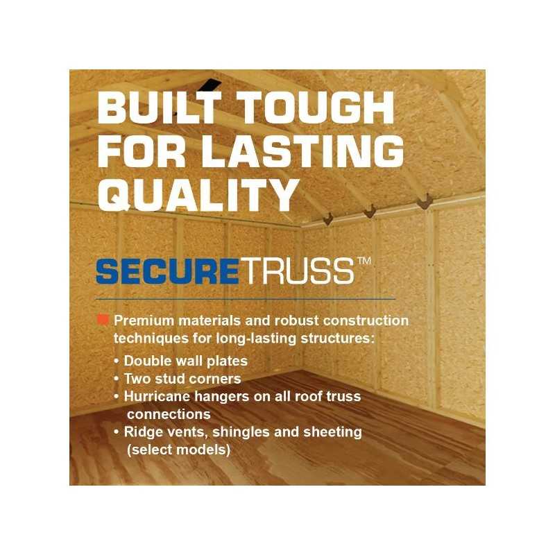 Best Barns Crafter's Connection 12x16 Pre-Cut Shed Kit - Barn Doors & Walk-In (CCONSE16)