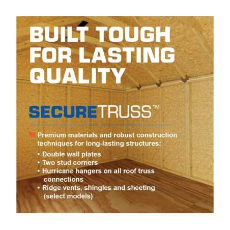 Best Barns Crafter's Connection 12x16 Pre-Cut Shed Kit - Barn Doors & Walk-In (CCONSE16)