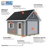 Best Barns Tailored Titan 12x16 Pre-Cut Garage Kit - Loft & Tall Roof (TTITND16LF)