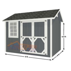 EZ-Fit Craftsman 8x8 Wood Storage Shed Kit (ez_craftsman88)