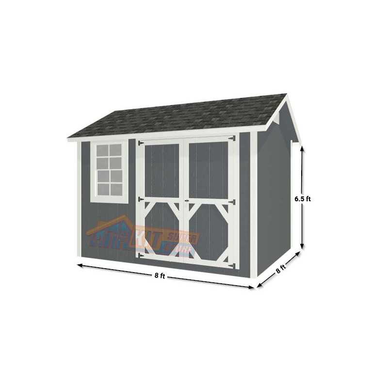 EZ-Fit Craftsman 8x8 Wood Storage Shed Kit (ez_craftsman88)
