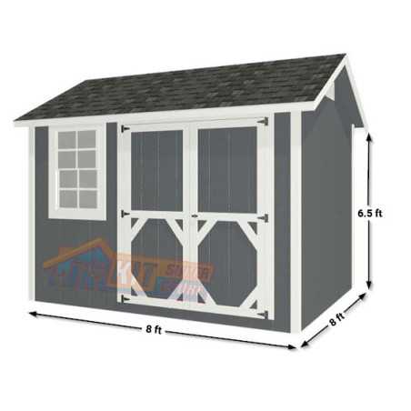 EZ-Fit Craftsman 8x8 Wood Storage Shed Kit (ez_craftsman88)