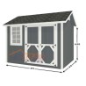 EZ-Fit Craftsman 8x8 Wood Storage Shed Kit (ez_craftsman88)