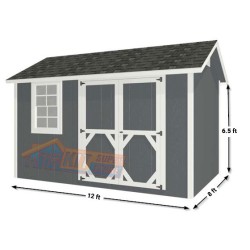 EZ-Fit Craftsman 8x12 Wood Storage Shed Kit (ez_craftsman812)