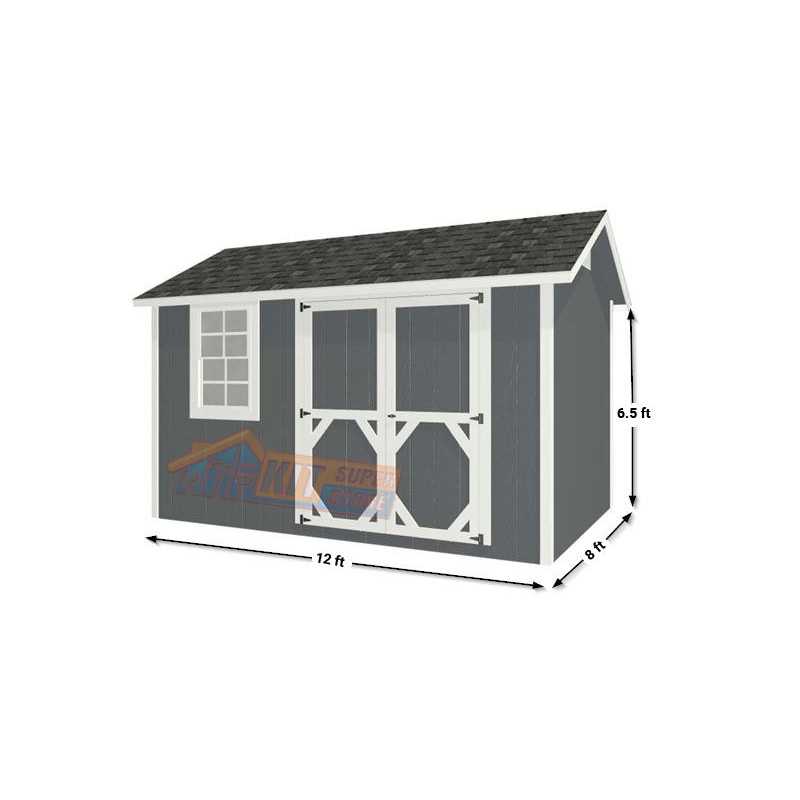 EZ-Fit Craftsman 8x12 Wood Storage Shed Kit (ez_craftsman812)