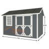 EZ-Fit Craftsman 8x12 Wood Storage Shed Kit (ez_craftsman812)
