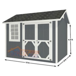 EZ-Fit Craftsman 8x10 Wood Storage Shed Kit (ez_craftsman810)