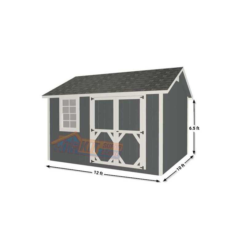 EZ-Fit Craftsman 10x12 Wood Storage Shed Kit (ez_craftsman1012)