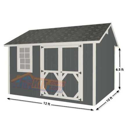 EZ-Fit Craftsman 10x12 Wood Storage Shed Kit (ez_craftsman1012)