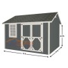 EZ-Fit Craftsman 10x12 Wood Storage Shed Kit (ez_craftsman1012)
