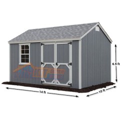 EZ-Fit Craftsman 10x14 Wood Storage Shed Kit (ez_craftsman1014)