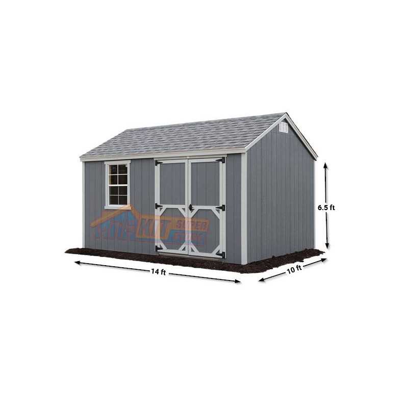 EZ-Fit Craftsman 10x14 Wood Storage Shed Kit (ez_craftsman1014)